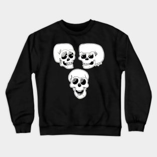 three skulls, numb or otherwise Crewneck Sweatshirt